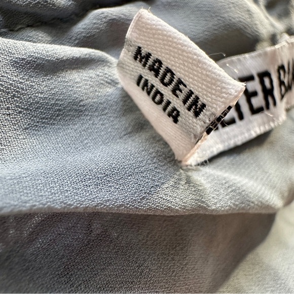 Walter Baker Floral Smocked Ruffle Blouse Gray Pink Flounce Feminine Romantic M - Picture 11 of 12